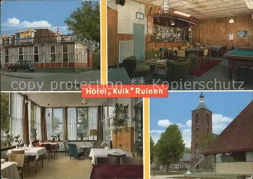 Ruinen Hotel Kuik Gastraum Billardzimmer Bar Kerk Kat. Ruinen
