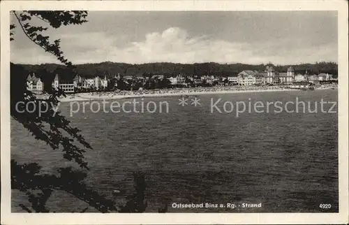 Binz Ruegen Strand Ostseebad Kat. Binz