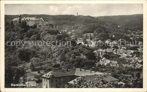 Blankenburg Harz Stadtbild mit Schloss Kat. Blankenburg