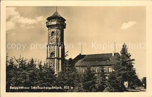 Scheibenberg Berggasthaus Aussichtsturm Kat. Scheibenberg Erzgebirge