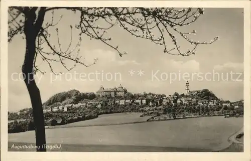 Augustusburg Gesamtansicht mit Schloss Kat. Augustusburg