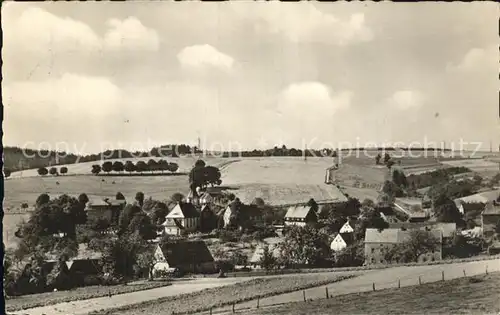 Klingenberg Sachsen Blick auf das Dorf Kat. Pretzschendorf