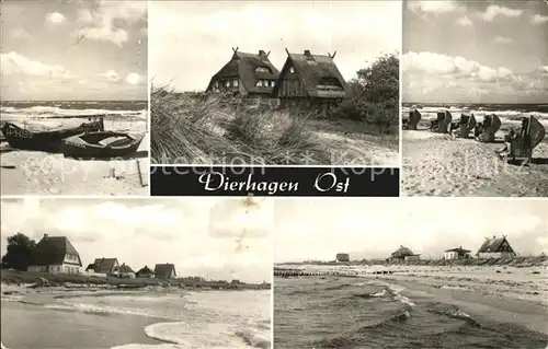 Dierhagen Ostseebad Strand Wohnhaeuser Strandkoerbe Kat. Dierhagen Ostseebad