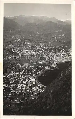 Lugano Lago di Lugano Fliegeraufnahme