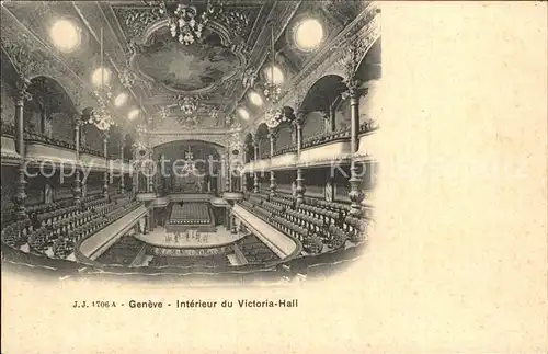 Geneve GE Interieur du Victoria Hall Kat. Geneve