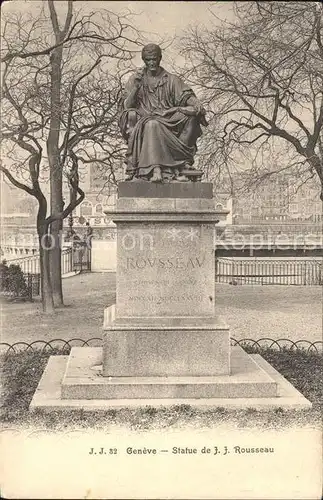 Geneve GE Statue de J. J. Rousseau Kat. Geneve