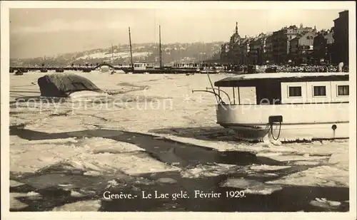 Geneve GE Le Lac gele Februar 1929 Kat. Geneve
