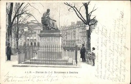 Geneve GE Statue de J.J. Rousseau Kat. Geneve