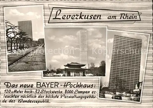 Leverkusen Bayer Hochhaus Kat. Leverkusen