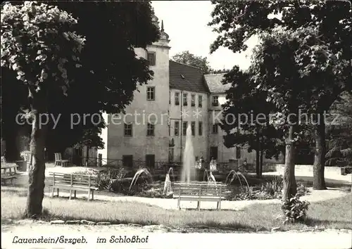 Lauenstein Erzgebirge Schlosshof Kat. Geising