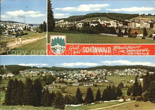 Schoenwald Schwarzwald Teilansichten Panorama Kat. Schoenwald im Schwarzwald