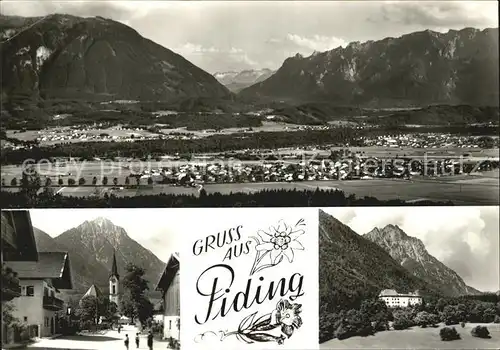 Piding Panorama Salzburger Str Schloss Staufeneck Kat. Piding