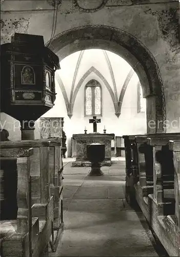 Buchenberg Koenigsfeld Schwarzwald 1000jaehrige St Nikolaus Kirche Inneres Kat. Koenigsfeld im Schwarzwald