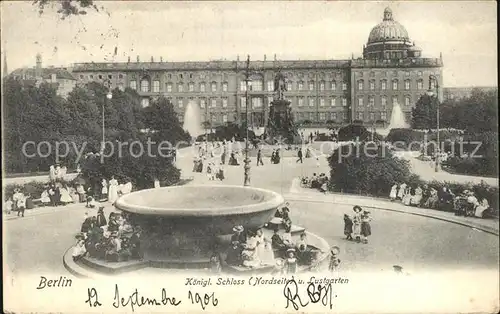 Berlin Koenigliches Schloss Nordseite Lustgarten Denkmal Kat. Berlin