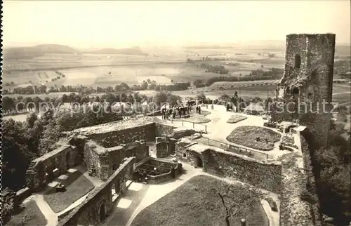 Stolpen Burg Ruine Blick vom Seigerturm Kat. Stolpen