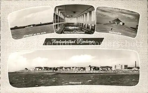 Norderney Nordseebad Atlantis an der Mole Wellenschwimmbad Marienhoehe Weststrand Kat. Norderney