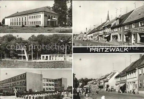 Pritzwalk Kulturhaus Erich Weinert Hainholzbad Wilhelm Piek Oberschule Karl Marx Schule Kat. Pritzwalk