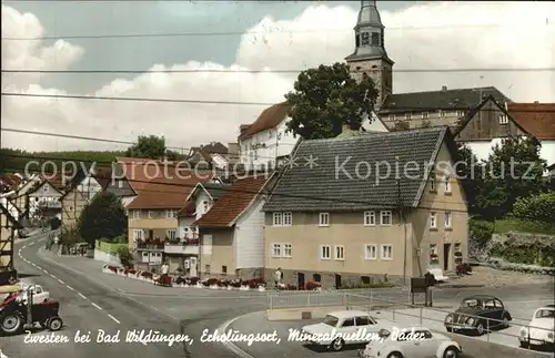 Zwesten Bad Wildungen Hauptstrasse Blick zur Kirche Kat. Bad Wildungen