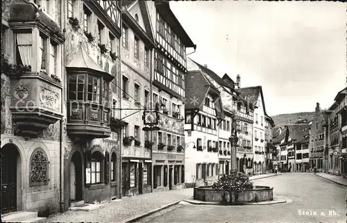 Stein Rhein Alstadt mit Brunnen Kat. Stein Rhein