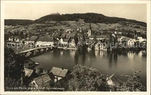Stein Rhein mit Schloss Hohenklingen Kat. Stein Rhein