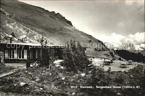 Braunwald GL Berggasthaus Gumen Kat. Braunwald