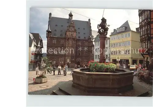Marburg Lahn Marktbrunnen Rathaus Kat. Marburg