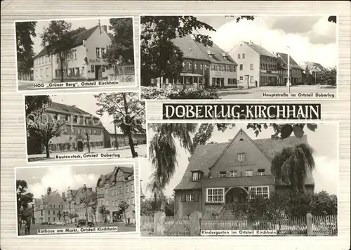 Kirchhain Doberlug Kirchhain HOG Gruener Berg Rautenstock Rathaus Markt Hauptstrasse Kindergarten Kat. Doberlug Kirchhain