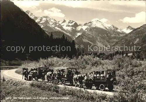 Oberstdorf Mit Stellwagen nach Birgsau und Einoedsbach Allgaeuer Alpen Kat. Oberstdorf