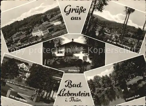 Bad Liebenstein Heinrich Mann Sanatorium Panorama Klubhaus Kurhaus Elisabeth Park Kat. Bad Liebenstein