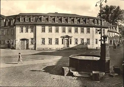 Weimar Thueringen Goethehaus und Frauenplan Brunnen Kat. Weimar