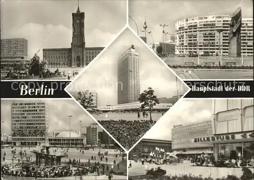 Berlin Rathaus Neptunbrunnen Leninplatz Interhotel Stadt Berlin Alexanderplatz Warenhaus Centrum Kat. Berlin