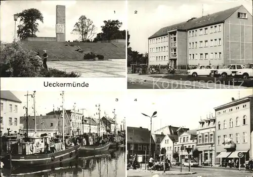 ueckermuende Sowjet Ehrenmal Kreispoliklinik Hafenpartie Karl Marx Platz Kat. Ueckermuende