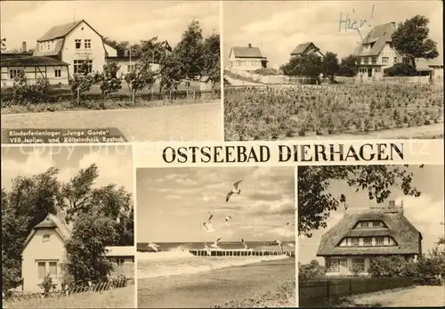 Dierhagen Ostseebad Kinderferienlager Junge Garde Ferienhaus Strandpartie Reethaus Kat. Dierhagen Ostseebad