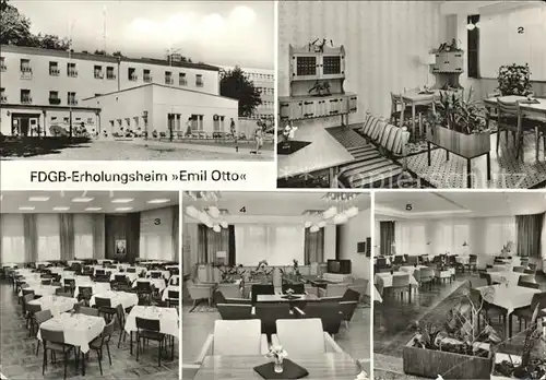 Plau Mecklenburg FDGB Erholungsheim Emil Otto Klubraum Speisesaal Cafe Kat. Plau See