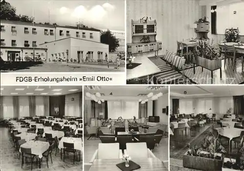 Plau Mecklenburg FDGB Erholungsheim Emil Otto Klubraum Speisesaal Cafe Kat. Plau See