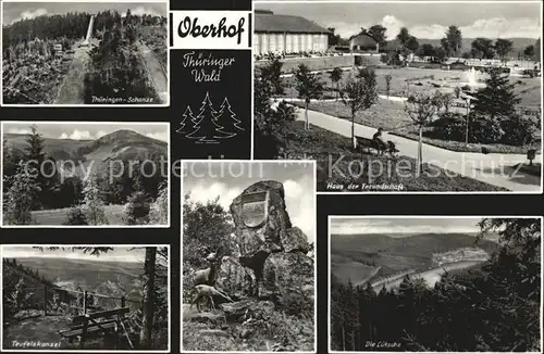 Oberhof Thueringen Schanze Haus der Freundschaft Teufelskanzel Die Luetzsche Kat. Oberhof Thueringen