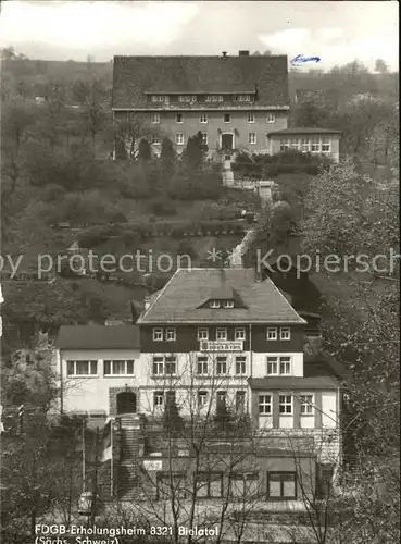 Bielatal FDGB Erholungsheim Kat. Pirna