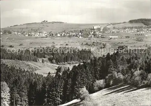 Schnett Panorama Blick von der Waffenroder Hoehe Kat. Masserberg Thueringer Wald