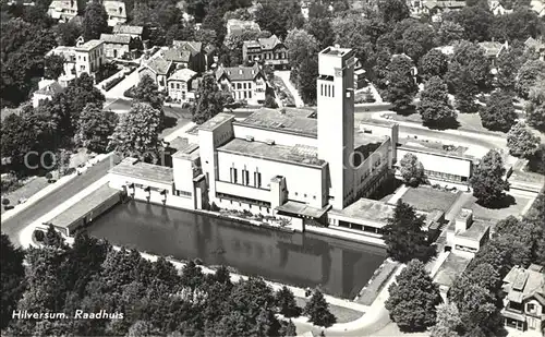 Hilversum Raadhuis Luchtfoto Kat. Hilversum