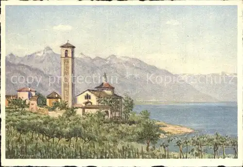 Brissago TI Madonna del Ponte Kuenstlerkarte Kat. Brissago