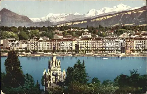 Geneve GE Partie am See mit Alpen Kat. Geneve