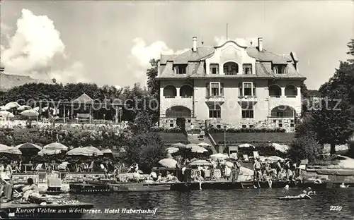 Velden Woerther See Hotel Hubertushof Badesteg Kat. Velden am Woerther See