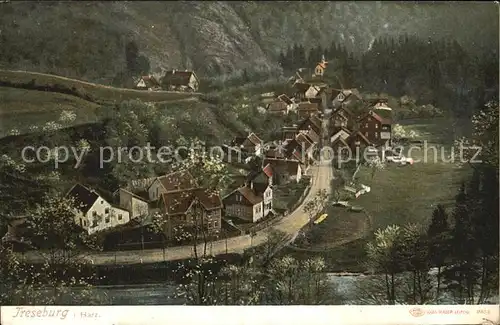 Treseburg Harz Blick ins Tal Kat. Treseburg