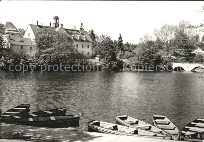 Ak Grillenburg Tharandt im Erzgebirge, Jagdschloss, Teich Nr. 2199407