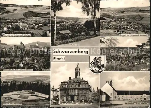 Schwarzenberg Erzgebirge Neuwelt Wilhelm Piek Feierstaette Rockelmann  HOG Wismut Hotel Haus der Einheit  Kat. Schwarzenberg