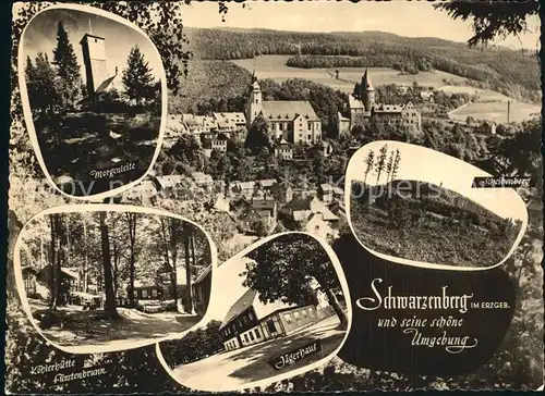 Schwarzenberg Erzgebirge Scheibenberg Jaegerhaus Koeblerhuette Morgenleite Kat. Schwarzenberg