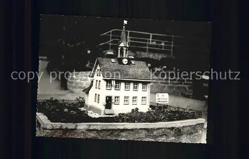 Waschleithe Kulturanlage Heimatecke Modell Alte Schule Kat. Beierfeld Erzgebirge