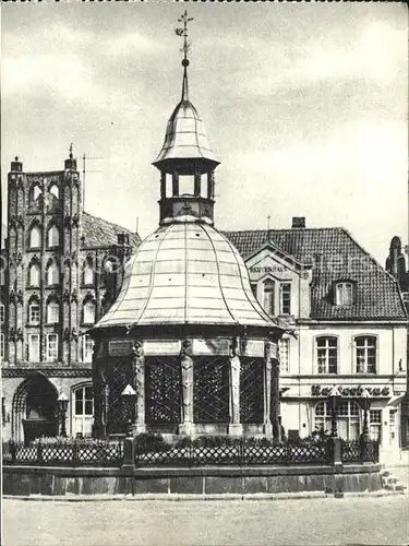 Wismar Mecklenburg Wasserkunst auf dem Markt