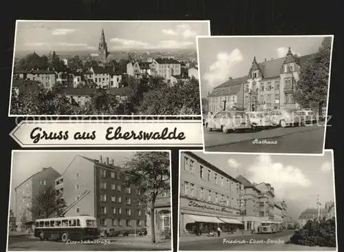 Eberswalde Rathaus Friedrich Ebert Strasse Eisenbahnstrasse Kat. Eberswalde Waldstadt