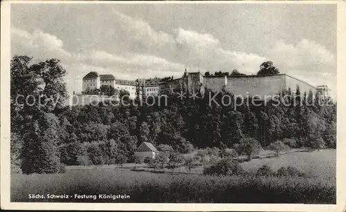 Saechsische Schweiz Festung Koenigstein Kat. Rathen Sachsen